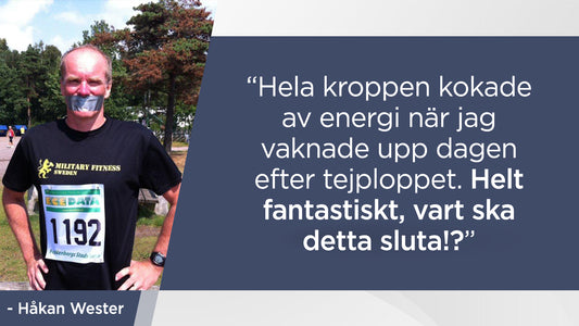 Hela kroppen kokade av energi efter tejploppet