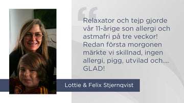 Relaxator och tejp gjorde 11-åring allergi- och astmafri på 3 veckor!